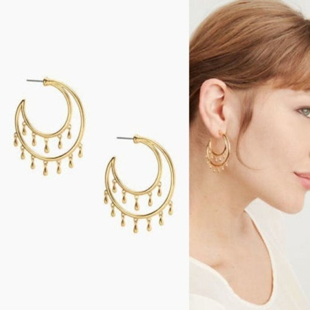 Stella & Dot + Rebecca Minkoff Kelin Hoops Earrings Gold